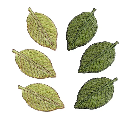 6 pinzas para el cabello bordadas hechas a mano con hojas verdes, estilo vintage con diseño de hojas y plantas, accesorios para la cabeza,