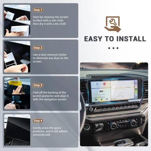 Miniatura 5 de Paquete de 3 protectores de pantalla para Silverado 2022 2023 2024 2025 2026 Chevy Silverado 2500 HD Accesorios 2026 Silverado Protector de pantalla