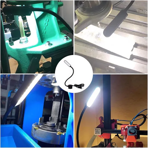 Miniatura 7 de Luz para máquina de coser, lámpara de trabajo LED, cuello de cisne flexible portátil con base magnética para banco de trabajo, torno, taladro