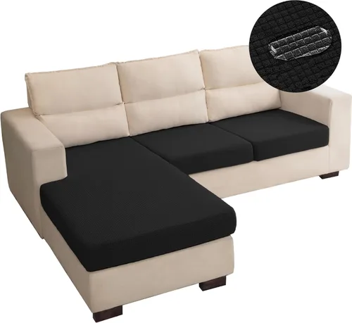 Miniatura 20 de Funda repelente al agua para cojín de sillón, funda elástica para respaldo individual de sofá seccional, funda para sofá en forma de L para mascotas