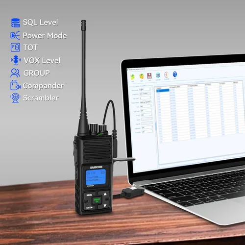 Miniatura 5 de SAMCOM Radios de 2 vías FPCN30A Radios bidireccionales de largo alcance recargables 5 vatios UHF programables Radios de mano profesionales Walkie