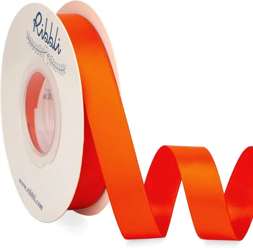 Miniatura 39 de Ribbli - Cinta de satén de doble cara dorada, 1 pulgada x 25 yardas, uso para ramo de lazos, envoltura de regalos, decoración de boda Dorado