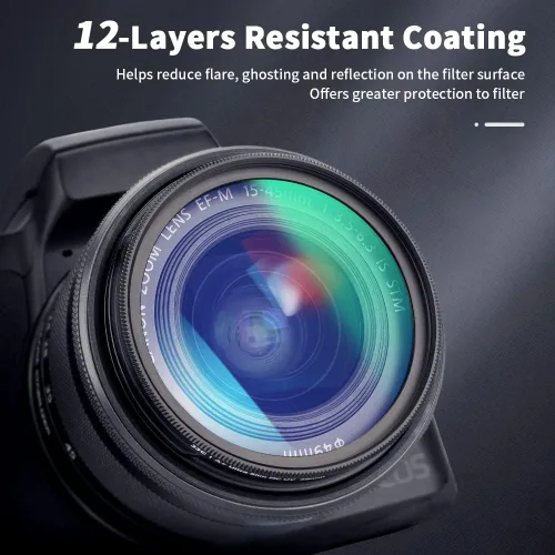 Miniatura 5 de JJC Filtro UV Protector de Lente Multi-Revestido de 40,5mm para Sony ZV1F ZV-1F ZV-E10 II ZVE10 ZV-E1 ZVE1 A6000 A6100 A6300 A6400 A6500 A6700 A5100