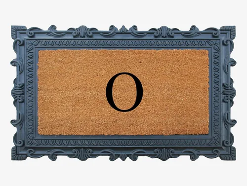 Miniatura 21 de A1HC - Felpudo con monograma de goma natural y fibra de coco de 24 x 36 pulgadas para puerta delantera, antidesprendimiento, duradero, para entrada