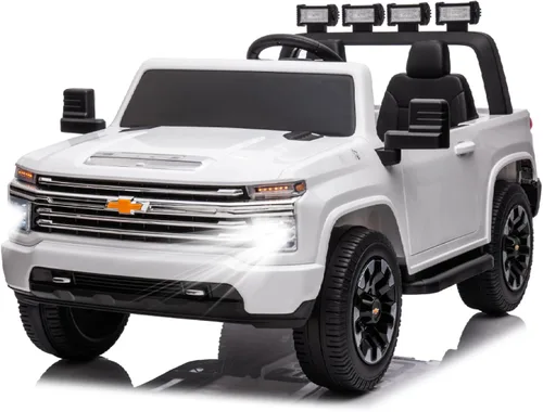 Miniatura 8 de 24V 4WD vehículo de juguete conducido, 2 plazas con licencia Chevrolet Silverado HD con control remoto, camión eléctrico para niños con batería