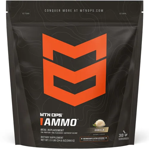 Miniatura 10 de MTN OPS Batido en polvo de reemplazo de comida de munición – 0.67 oz de proteína, 0.35 oz de linaza, 0.14 oz de alimentos integrales, frutas