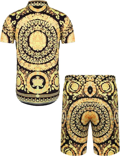 Miniatura 3 de Daupanzees - Camisa hawaiana de manga corta con botones para hombre