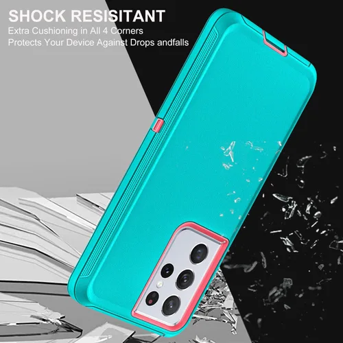 Miniatura 5 de YKHJKLEC Funda para Samsung Galaxy S21 Ultra, con 2 piezas [protector de pantalla de TPU flexible autorreparable y protector de lente de cámara]