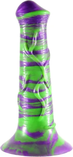 Consolador de caballo, consolador pequeño de 7.8 pulgadas con ventosa fuerte, consolador de fantasía morado, consolador de silicona para adultos,