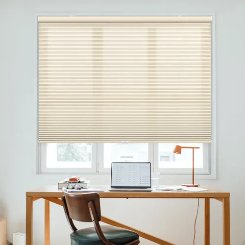 DEZ FURNISHINGS Persiana celular inalámbrica con filtro de luz de 1.5 pulgadas, 18 pulgadas de ancho x 36 pulgadas de alto, alabastro