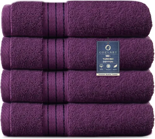 Miniatura 8 de COZYART - Juego de 3 toallas de baño de algodón, color naranja quemado, grandes y gruesas, 19.17 oz/yd², incluye 1 toalla de baño, 1 toalla de mano