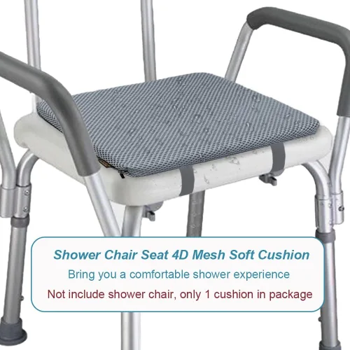 Miniatura 6 de Tapete de asiento para silla de ducha, malla 4D, suave, cojín de transferencia, taburete de baño, acolchado para personas mayores discapacitadas, 15