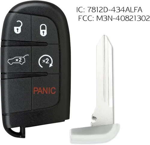 Miniatura 2 de StandardAutoPart Llavero inteligente de repuesto sin llave compatible con Jeep Grand Cherokee 2014 2015 2016 2017 2018 2019 2020 2021 2022