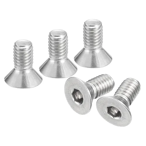 Miniatura 25 de Uxcell tornillos de cabeza avellanada plana #8-32x1-1/2, 10 unidades de tornillos de cabeza plana con rosca completa de acero inoxidable 304