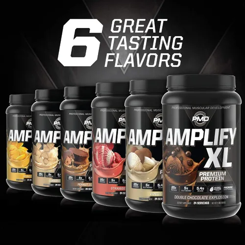 Miniatura 7 de PMD Sports Amplify XL Premium Suplemento de proteína de suero Hydro Greens Blend - Matriz de proteína de glutamina y suero con superalimento