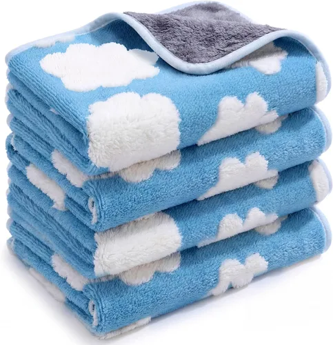 Miniatura 15 de Reginary 4 mantas impermeables de conejillo de indias, lavables, de forro polar para animales pequeños, absorbentes, para jaula de conejillo