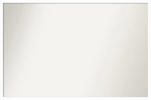 Miniatura 196 de Amanti Art Espejo de baño blanco para sobre el fregadero, 32 x 45 pulgadas, espejo de tocador rectangular blanco esbelto, marco de madera moderno