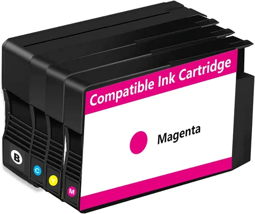 KUF Cartuchos de tinta remanufacturados de repuesto para chips V27.1.1 (negro, cian, magenta, amarillo, paquete de 4)