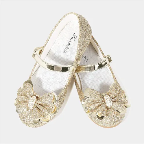Miniatura 6 de Furdeour - Zapatos de vestir para niñas tipo Mary Jane, boda, fiesta, damas de honor, zapatos con brillantina, princesa, ballet, zapatos planos