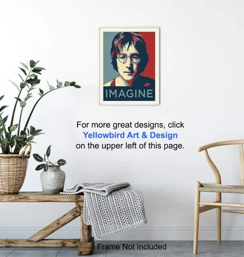 Miniatura 5 de John Lennon Imagine - Póster fotográfico contemporáneo de 8 x 10 pulgadas, regalo para fanáticos de la música de los Beatles, decoración original