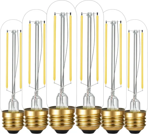 Miniatura 11 de LiteHistory Bombilla LED E26 regulable de 4 W igual a 40 W, blanco cálido, 2700 K, E26, Edison AC120V, 400 lm, tubular, T9 T10, bombilla LED