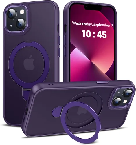 Miniatura 11 de LeYi para iPhone-13 Funda/iPhone-14 Fundas: con soporte para MagSafe i Phone 13Funda con anillo magnético iPhone14 iPhone13 Cubierta Funda para Negro