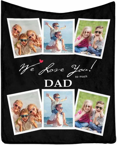 InterestPrint Manta de amor personalizada con texto en inglés "To Dad, Even When I Not Close by,I Want You to Know I Love and Appreciate You We Love