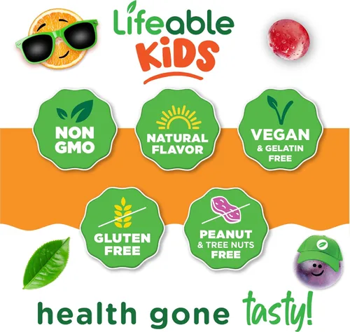 Miniatura 4 de Lifeable Gomitas Omega 3 para niños con suplemento vegano de DHA Alternativa al aceite de pescado Omega 3 para niños del aceite de linaza a base
