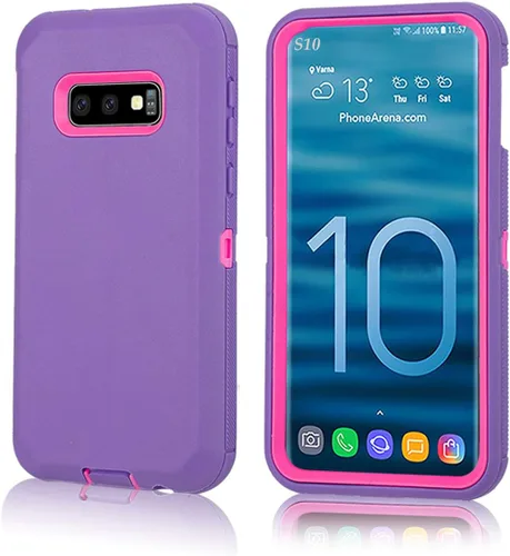 Miniatura 6 de Carcasa rígida protectora para Samsung Galaxy S10 Plus, diseño de doble capa, Negro-Negro