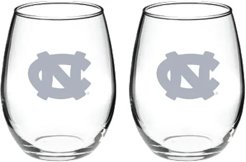 Miniatura 45 de RFSJ Juego de 2 copas de vino o bebidas con logotipo de Satin Frost (Harvard)