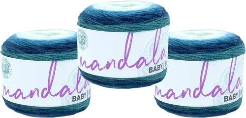Miniatura 8 de Lion Brand Yarn (1 madeja) Mandala Baby Yarn, Wishing Well, 1770 pies (paquete de 1)