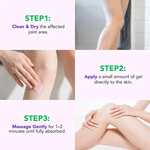 Miniatura 8 de Paquete de 2 masajes de gel morado para articulaciones, crema de masaje calmante para actividades articulares, músculos, rodillas, lumbar, cuello