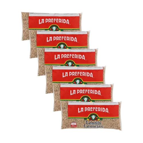 La Preferida Mexican Foods, lentejas secas, Lentejas Secas, 16 onzas (paquete de 6)