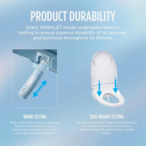 Miniatura 11 de TOTO WASHLET+ S7 - Asiento de inodoro electrónico con bidé EWATER+ con limpieza de tazón y varita y tapa contemporánea, alargado, algodón blanco