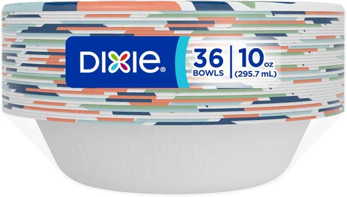 Miniatura 8 de Cuencos de papel para todos los días Dixie, 10 onzas, 324 unidades (9 paquetes de 36 cuencos); los diseños pueden variar