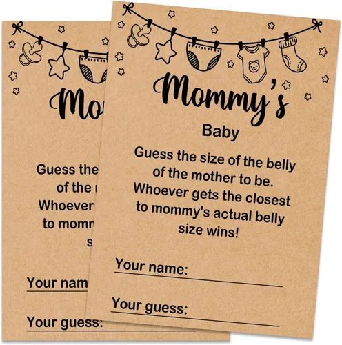 Miniatura 21 de Baby ABC Juego de Baby Shower, 30 unidades, kraft, juego de mesa, todas las edades, inglés, cartulina, manual, unisex, baby shower y alfabeto