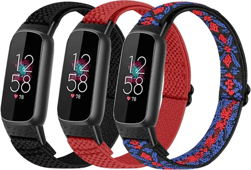 Miniatura 13 de TumpCez Bandas elásticas de nailon compatibles con correas Fitbit Luxe para mujeres y hombres, elásticas, ajustables, transpirables, cómodas