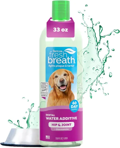 Miniatura 9 de TropiClean Fresh Breath Advanced Whitening - Aditivo blanqueador de agua para perros, solución de máxima potencia para limpieza de dientes de perro