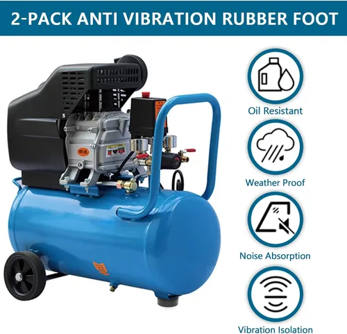 Miniatura 5 de Pies de goma antivibración resistentes para generadores, lavadoras a presión, compresores de aire y bombas, almohadillas de goma de 1 x 2.5