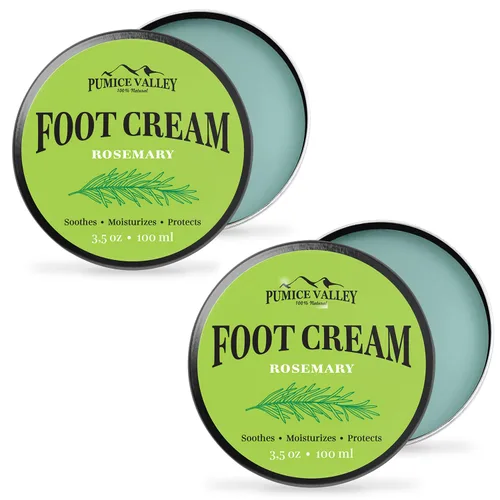 Miniatura 11 de Pumice Valley Crema de bálsamo para pies secos y agrietados, bálsamo hidratante natural para callos y pies secos (paquete de 2, lavanda)