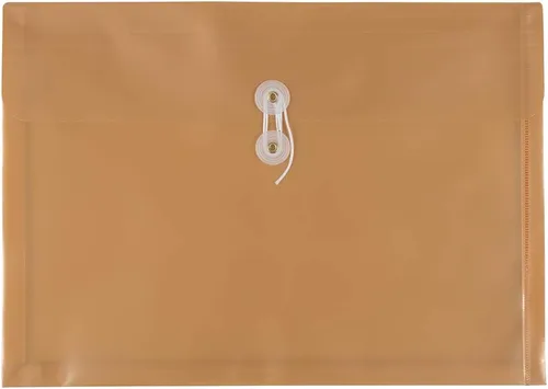 Miniatura 45 de Fundas de plástico con cierre de botón y cordel para guardar documentos (12 fundas de tamaño carta), de JAM Paper, Amarillo