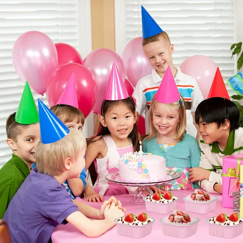Miniatura 6 de LNYZQUS Molde cuadrado para cupcakes de 5 onzas con tapas, paquete de 40, moldes de papel de aluminio para magdalenas, moldes desechables tipo Rosa