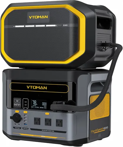 Miniatura 11 de VTOMAN FlashSpeed 300 Estación de energía portátil, batería LiFePO4 de 300 W 230 Wh con 3000 ciclos de vida, carga rápida PD USB-C de 100 W, 6