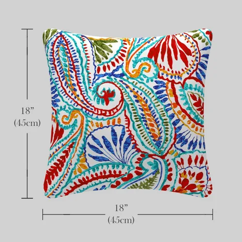 Miniatura 3 de Paquete de 2 cojines decorativos impermeables para exteriores con insertos para muebles de patio, cojines cuadrados de 18 x 18 pulgadas, resistentes