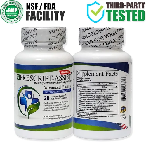 Miniatura 2 de Prescript Assist - Prebióticos y probióticos para la salud digestiva e inmunológica con proteína de guisante avanzada, 28 cepas de microflora