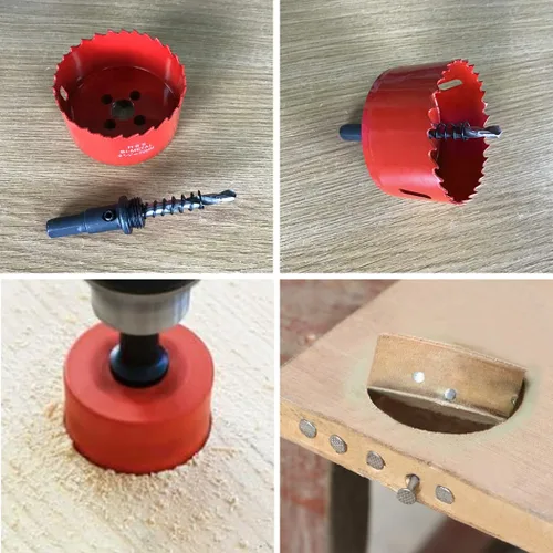 Miniatura 5 de Broca bimetálica para taladro, cortador de orificios HSS con eje para madera y metal