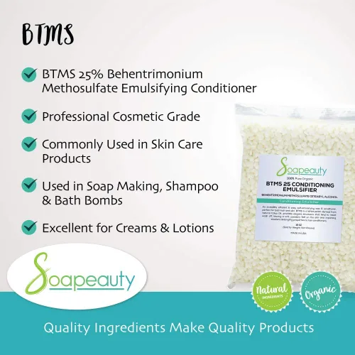 Miniatura 3 de Soapeauty BTMS-25 (metosulfato de behentrimonio y alcohol cetearílico) Emulsionante acondicionador para el cuidado del cabello y formulaciones sin