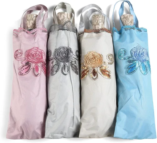 Miniatura 6 de Paraguas plegable LCY para mujer con bordado de encaje 2 paraguas para bodas