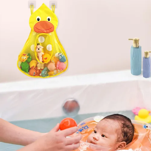 Miniatura 5 de Linkidea Organizador de juguetes de baño, soporte organizador de juguetes de bañera, soporte de red de almacenamiento de juguetes de baño