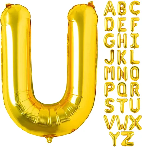 Miniatura 11 de Lovoir Globos dorados grandes de 40 pulgadas con la letra K de gran tamaño, globo de helio de aluminio de Mylar para fiesta de cumpleaños, Letra K